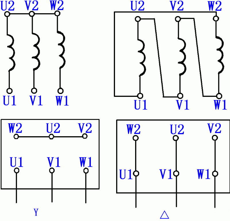 YS系列三相异步电动机接线图